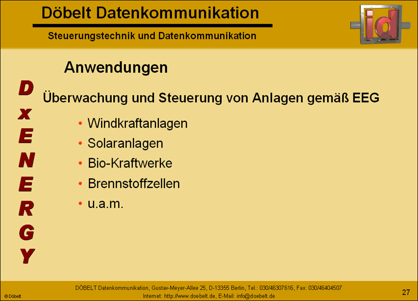 Dbelt Datenkommunikation - Produktprsentation: sys-green - Folie 28