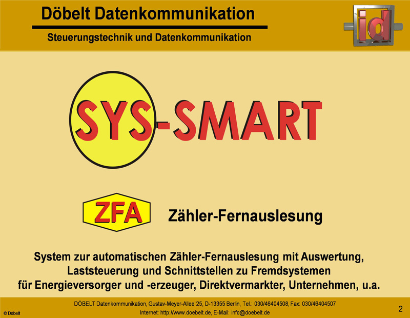 Dbelt Datenkommunikation - Produktprsentation: sys-smart - Folie 2