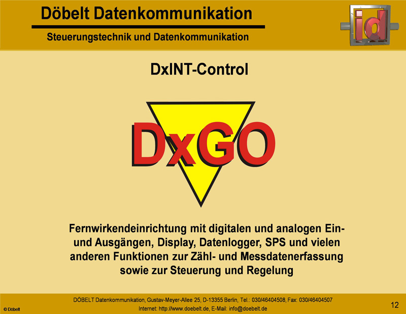 Dbelt Datenkommunikation - Produktprsentation: sys-smart - Folie 12