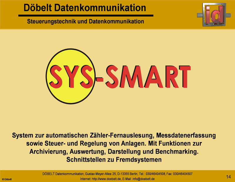 Dbelt Datenkommunikation - Produktprsentation: sys-smart - Folie 14