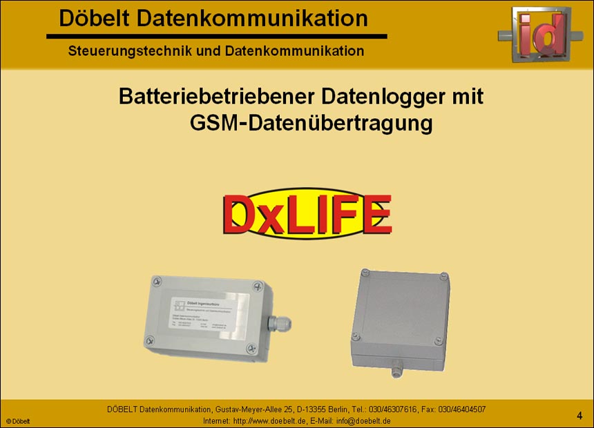 Dbelt Datenkommunikation - Produktprsentation: syswater - Folie 4