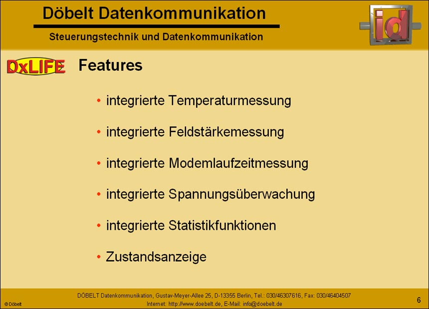 Dbelt Datenkommunikation - Produktprsentation: syswater - Folie 6