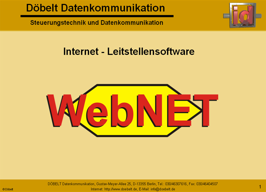 Dbelt Datenkommunikation - Produktprsentation: webnet - Folie 1