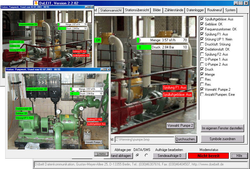 Screenshot 6: Stationsansichten in Einzelfenstern