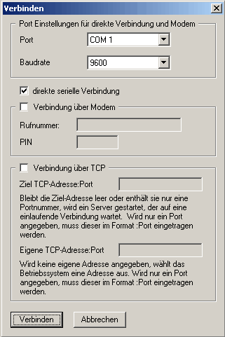 Konfigurationsverbindung herstellen