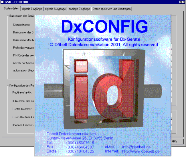 DxCONFIG - Startscreen