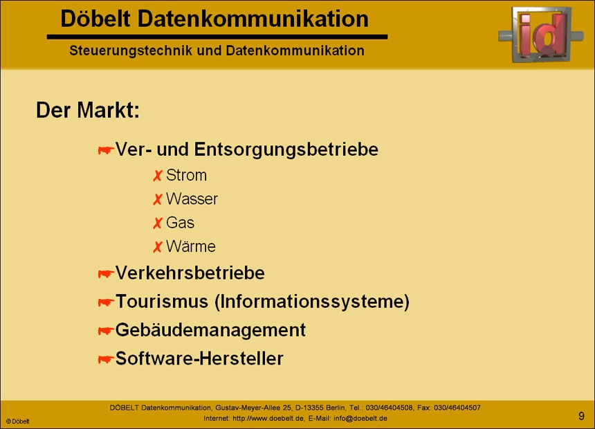 Dbelt Datenkommunikation - Produktprsentation: firma - Folie 9